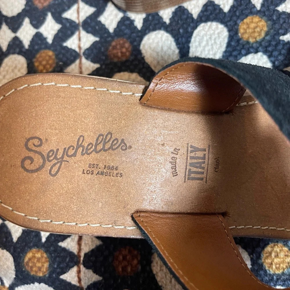 Seychelles Suede Black Sandals size 8 - Picture 5 of 5